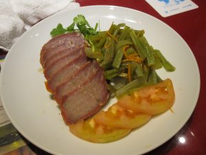 Appetizer: Roasted Pork and some pickled vegetable
