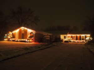 I did Christmas lights just in time before our first snow... 